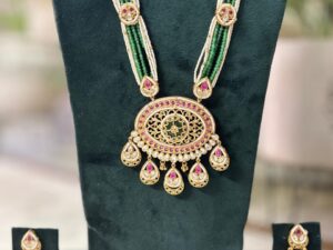 heritage long kundan jewelry set