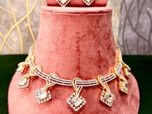 american diamond exclusive necklace set